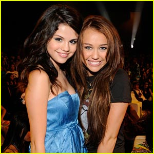 Selena Gomez with Miley Cyrus